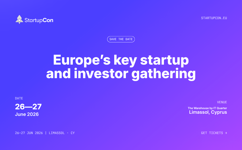 StartupCon Europe 2026 to Bring Together Founders, Investors and Innovators in Limassol